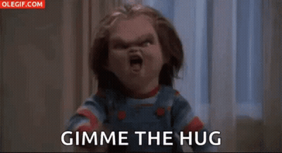 Two Cartoon Characters Saying Hello Melch GIF