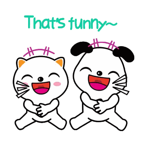 Two Cartoon Characters Saying That's Funny Sticker