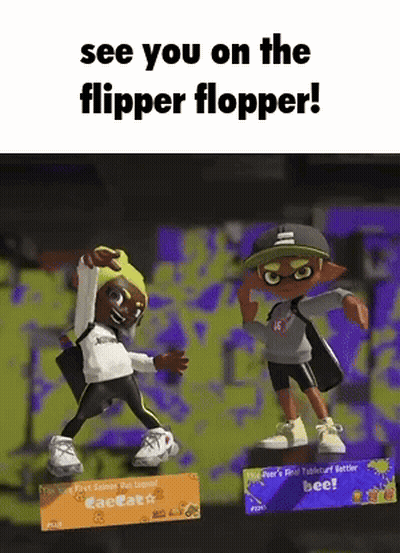 Two Cartoon Characters See You On The Flipper Flopper GIF