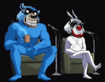 Two Cartoon Characters Sitting One Wearing Sunglasses GIF