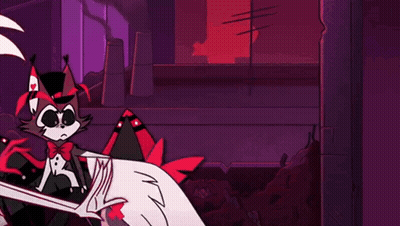 Two Cartoon Characters Standing Next To Each Other GIF