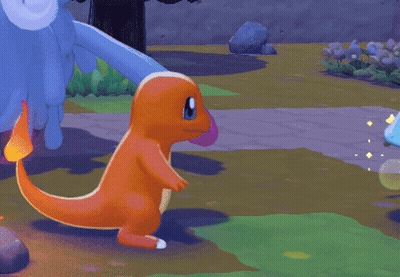 Two Cartoon Characters Standing Together GIF