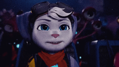 Two Cartoon Characters Standing Together GIF
