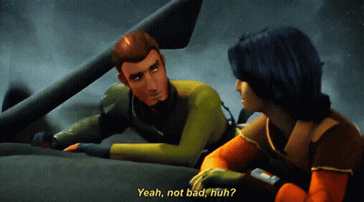 Two Cartoon Characters Talking Saying Yeah Not Bad Huh GIF