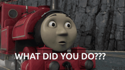 Two Cartoon Characters What Did You Do That For GIF