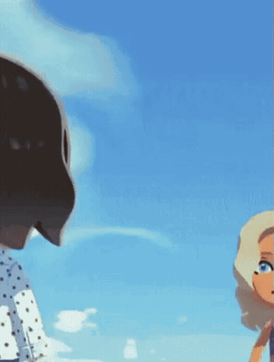 Two Cartoon Characters With L On Forehead GIF