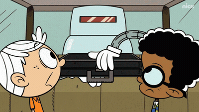 Two Cartoon Characters With Nick Logo GIF