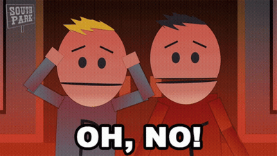 Two Cartoon Characters With South Park Sign GIF