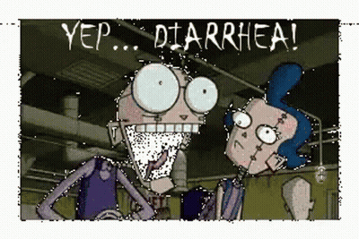 Two Cartoon Characters Yep Diarrhea GIF
