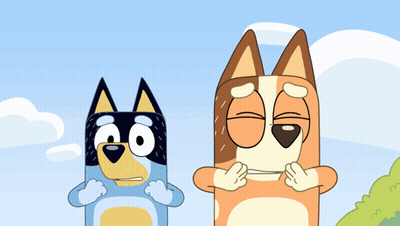 Two Cartoon Dogs One With Blue Mask GIF