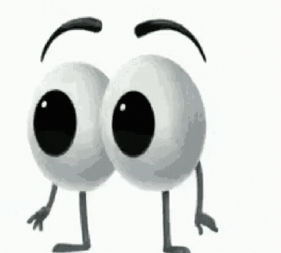 Two Cartoon Eyes With Arms And Legs Are Standing Next To Each Other . GIF
