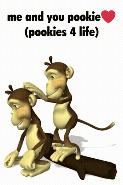 Two Cartoon Monkeys On Tree Branch GIF