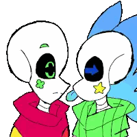 Two Cartoon Skeletons With Star In Mouth Sticker
