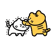 Two Cats Fighting Sticker