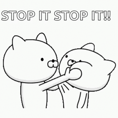 Two Cats Fighting Saying Stop It Stop It GIF