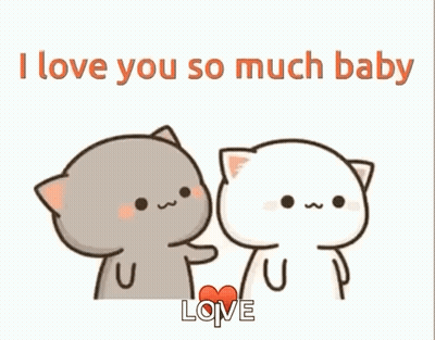 Two Cats Hugging I Love You So Much Baby GIF