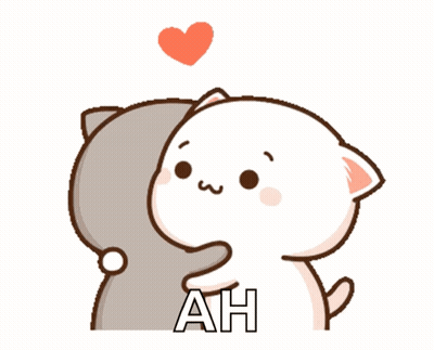 Two Cats Hugging Saying Ah GIF