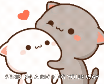 Two Cats Hugging Sending Big Hug GIF