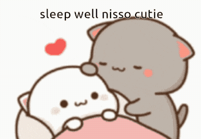 Two Cats Hugging Sleep Well Nisso Cutie GIF