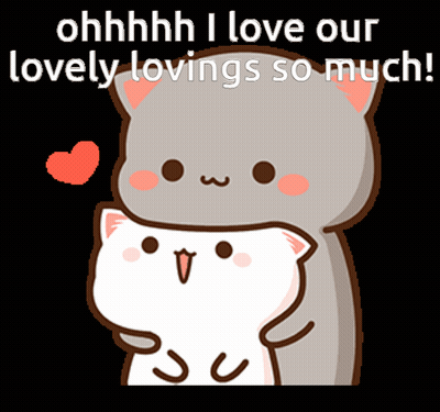 Two Cats Hugging With Love GIF