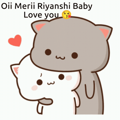 Two Cats Hugging With Love You GIF