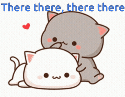 Two Cats Hugging With There There There GIF