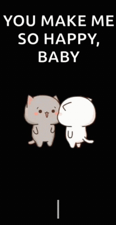 Two Cats Kissing You Make Me So Happy Baby GIF
