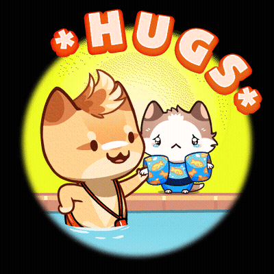 Two Cats Lying On Each Other On Blanket GIF