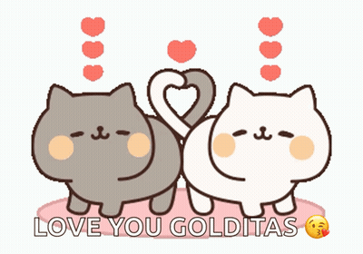 Two Cats Making Heart Shape With Tails GIF