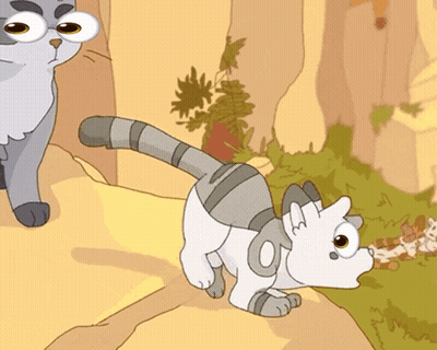 Two Cats One With Number 0 GIF