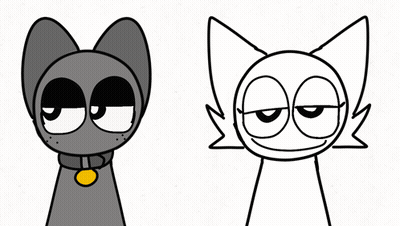 Two Cats, One With Yellow Collar GIF