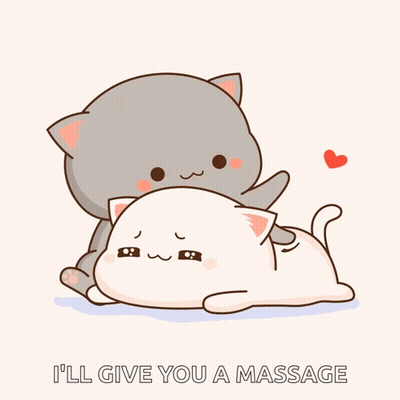 Two Cats Saying I'll Give You A Massage GIF
