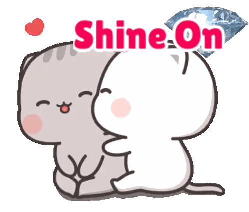 Two Cats Shine On Sticker
