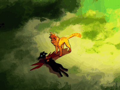 Two Cats Standing Together GIF