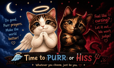 Two Cats Time To Purr Or Hiss GIF