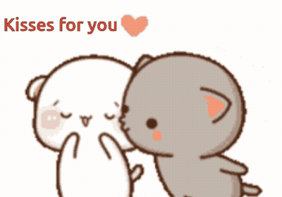Two Cats With Kisses For You GIF