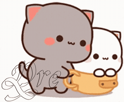 Two Cats With Ore GIF