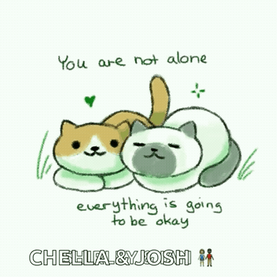 Two Cats With You Are Not Alone GIF