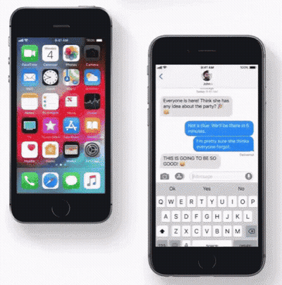 Two Cell Phones Side By Side With Message GIF