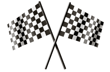 Two Checkered Racing Flag GIF