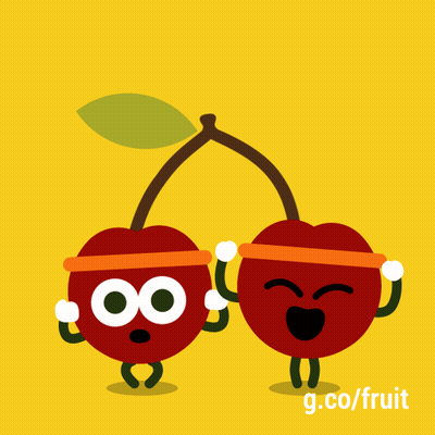 Two Cherries With G.co/fruit GIF