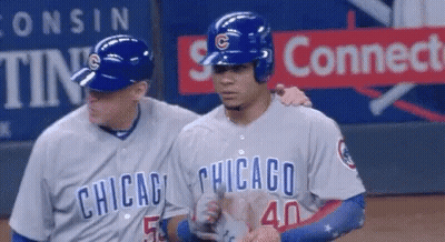 Two Chicago Cubs Players Shaking Hands GIF