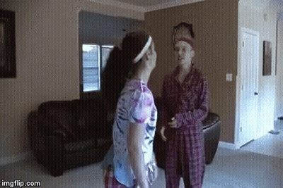 Two Chickens Fighting Full On Spanking GIF