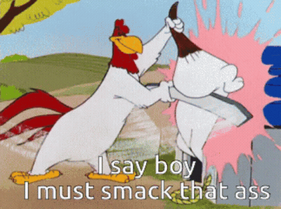 Two Chickens Fighting I Say Boy I Must Smack That Ass GIF