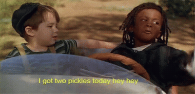 Two Children In Car I Got Two Pickles Today Hey Hey GIF