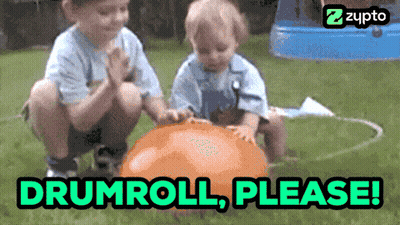 Two Children Playing With Ball Drumroll Please GIF