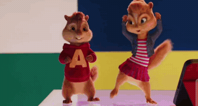 Two Chipmunks Standing Next To Each Other GIF