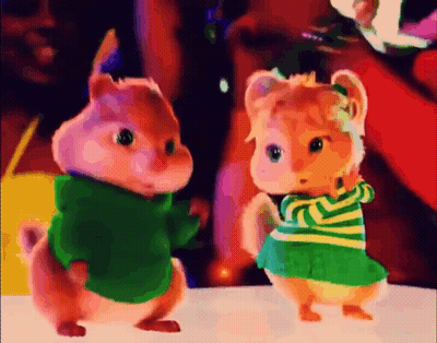 Two Chipmunks Standing Together GIF
