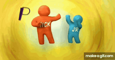 Two Clay Figures With Letters P And R GIF