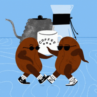 Two Coffee Beans Dancing GIF